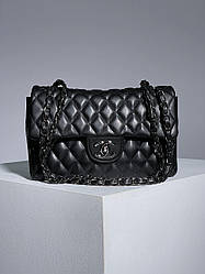 Жіноча сумка Шанель чорна Chanel 2.55 Total Black