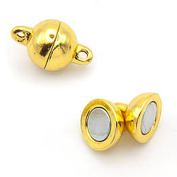 Замок магнітний Куля 8 мм Золото яскраве 1 шт.