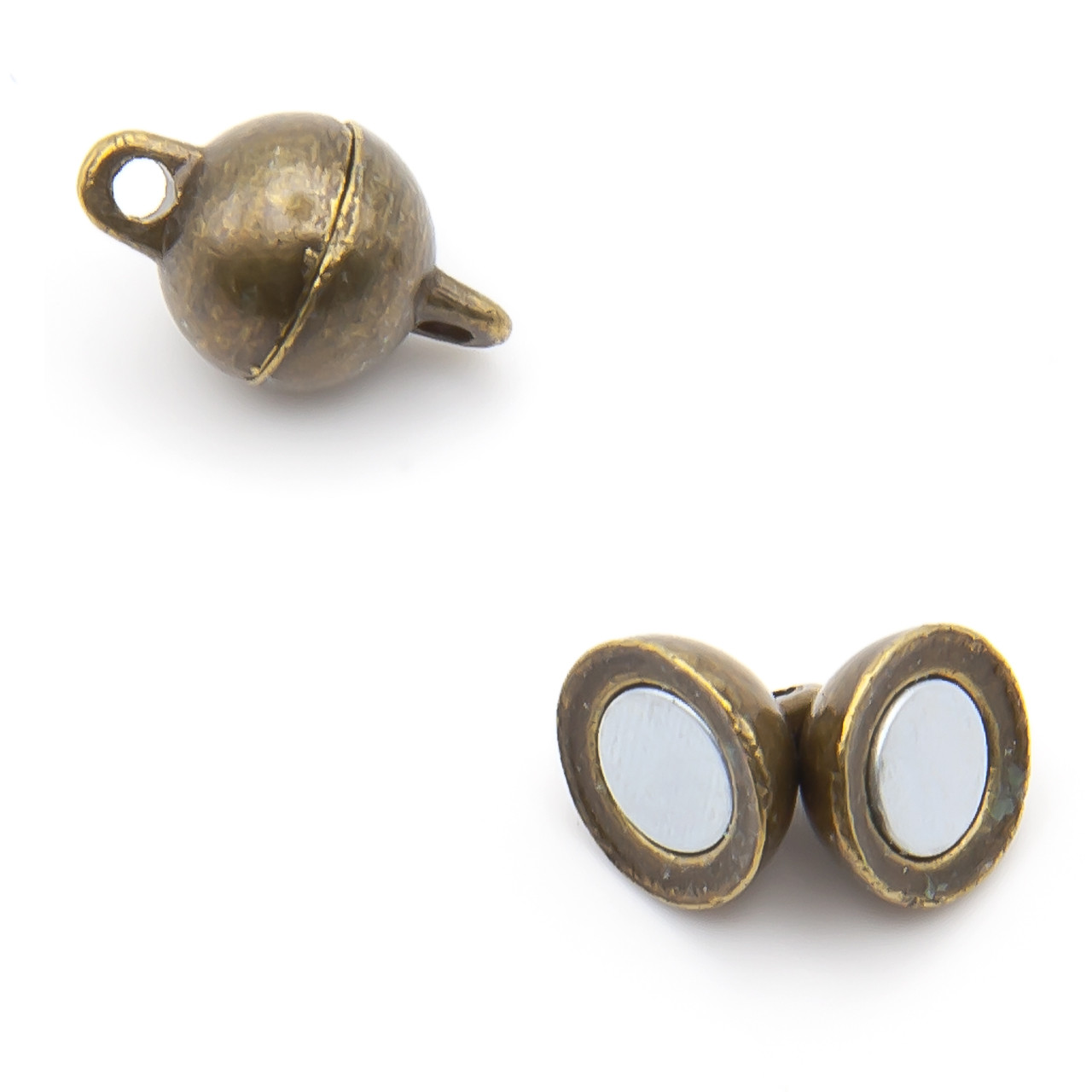 Замок магнітний Куля 8 мм Бронза 1 шт., фото 1