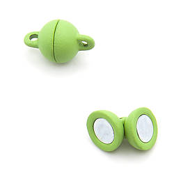 Замок магнітний Куля 8 мм Салатовий 1 шт.