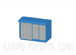 Однотрансформаторна підстанція кіоскового типу,КТПК-630/10/0,4 У1, КТПк-630, з ВВ обліком, тупикова