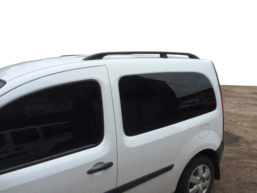 Рейлінги чорні Максі база, Чавунні ніжки для Renault Kangoo 2008-2020 рр