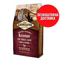 Сухий корм Carnilove (Карнілов) Cat Reindeer Energy & Outdoors з оленям для активних кішок 2 кг