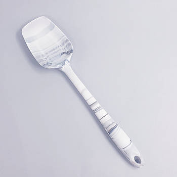 Силіконова лопатка-ложка суцільна (мармурова)