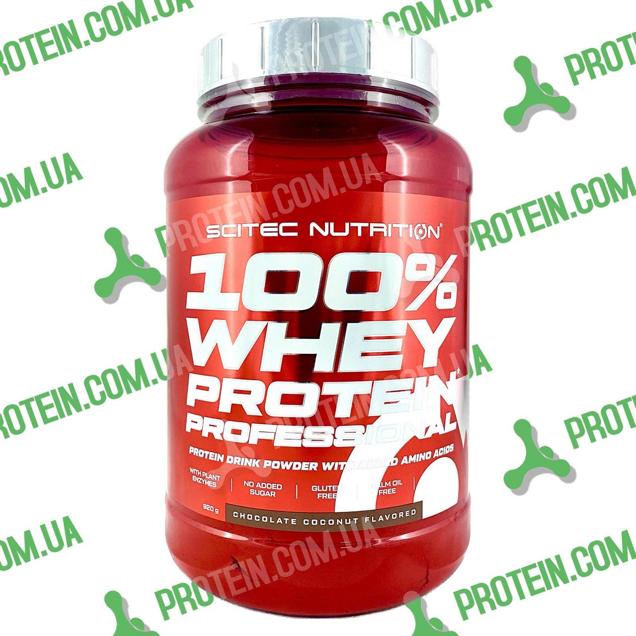 Протеїн Scitec Nutrition 100% Whey Protein Professional 920 г Chocolate Coconut Шоколад Кокос
