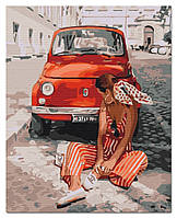 Картина по номерам на холсте с подрамником "Літо в червоному", набор акриловая живопись цифрами