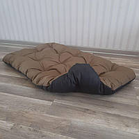 Лежак для собак 105х63х10см Лежанка матрас для крупных пород двухсторонний цвет койот с черным