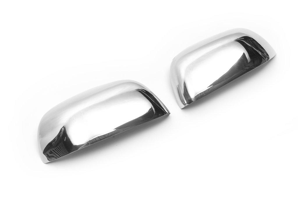 Накладки на зеркала вариант 1 (2 шт, нерж) Carmos - Турецкая сталь для Dacia Duster 2008-2018 гг - фото 4 - id-p1887245583