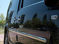 Накладки на молдинги (4 шт, нерж) MAXI база, Carmos - Турецкая сталь для Volkswagen Caddy 2004-2010 гг