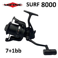 Катушка Mifine Surf 8000F (7+1bb) с конусной шпулей (карповая, серфовая)