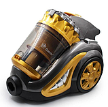 Пилосос Domotec MS-4408 3600Вт без мішка циклонний колбовий для дому контейнерний жовтий, фото 7