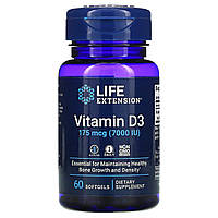 Витамин Д3 Life Extension (Vitamin D3) 7000 МЕ 60 капсул