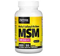 MSM, Jarrow Formulas, 1000 мг, 100 вегетарианских капсул