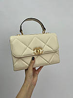 Женская сумка Шанель бежевая Chanel Classic Cream/Gold