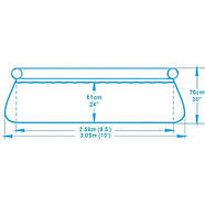 Надувний безкаркасний басейн Bestway 57270 (305-76 см, 3638л, фільтр-насос) Блакитний, фото 4