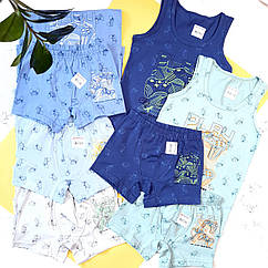 Набір білизни для хлопчика донелла від 2 до 7 років Donella комплект майка труси для хлопчика ціна за 1шт