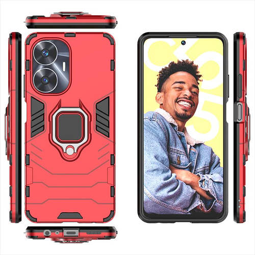 Противоударный чехол Realme C55 (подставка кольцо) (Реалми С55) (ID ...