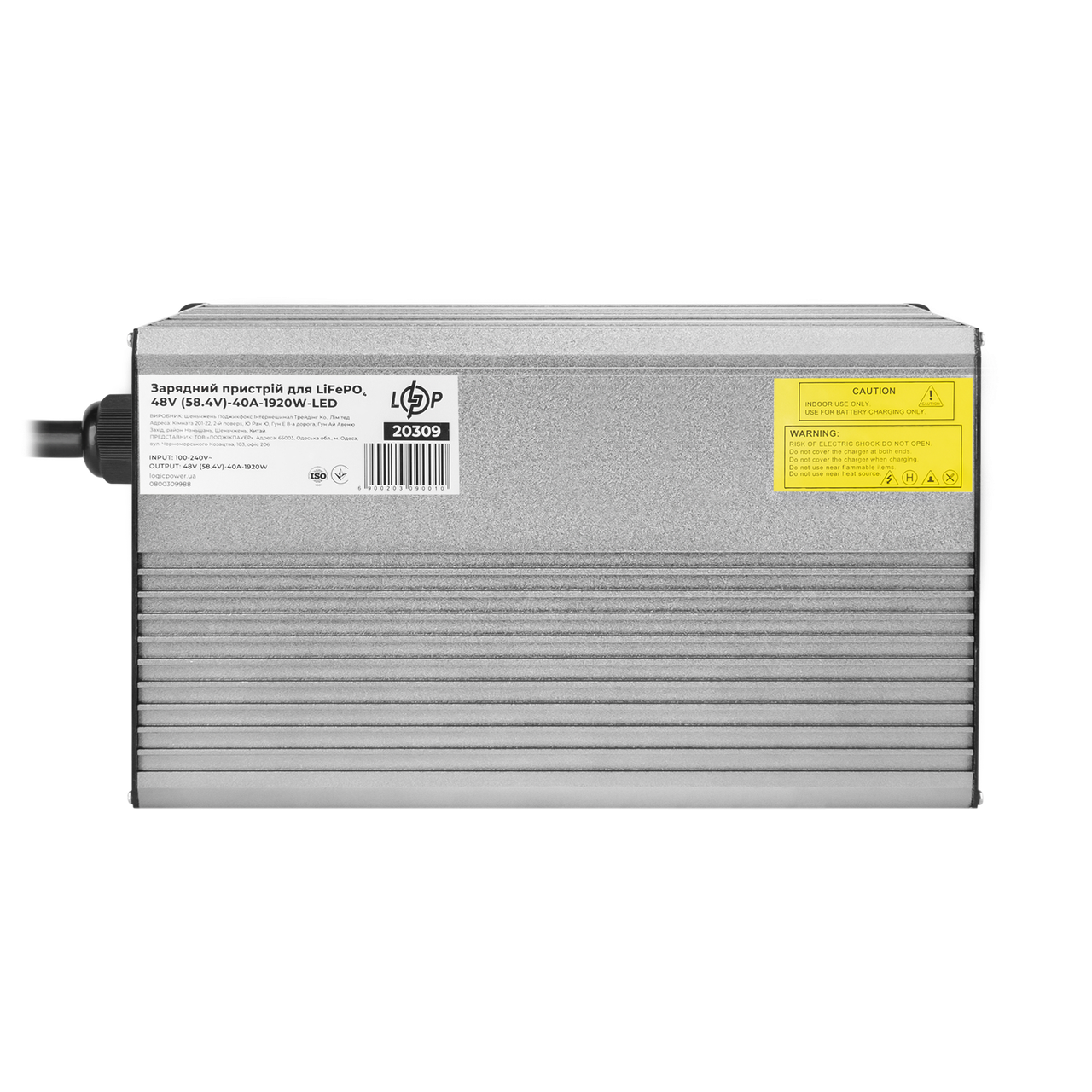 Зарядний пристрій для акумуляторів LiFePO4 48 V (58.4 V)-40A-1920W-LED
