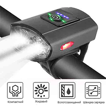 Велосипедний передній ліхтар 2285-2XPE + microUSB + 6 режимів, фото 5