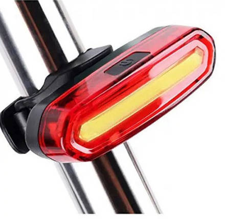Велосипедний ліхтар AQY-096-COB red+white + microUSB + 6 режимів, фото 1