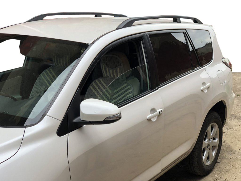 Рейлінги Чорні Турецькі Довга база, Пластикові ніжки для Toyota Rav 4 2006-2013 рр, фото 1