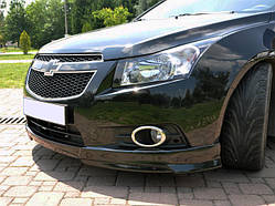 Накладка на передній бампер HB (Meliset, під фарбування) для Chevrolet Cruze 2009-2015 рр