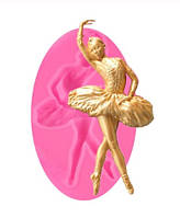 Молд силиконовый Балерина 100 на 55 мм розовый