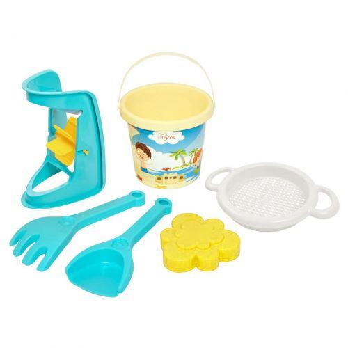 Набір для піску "Summer" 6 ел. з млинком та термонаклейкою, Tigres, фото 1