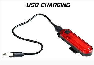 Задня фара для велосипеда HJ-05-5SMD waterprooof + microUSB + 5 режимів, фото 4