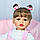 Лялька Реборн (Reborn) 55 см вініл-силіконова Ангеліна в наборі з соскою, пляшкою та іграшкою Можна купати, фото 5