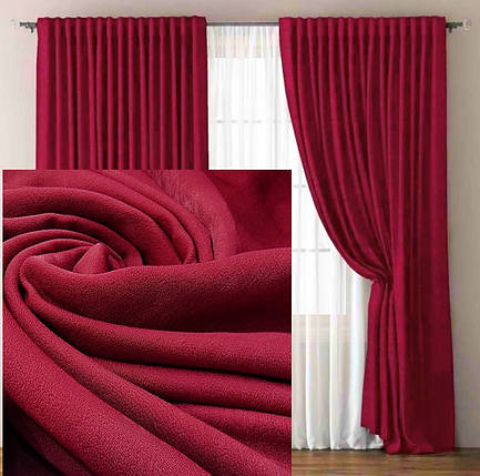 Штори Софт - однотонні Темна Малина, фото 1