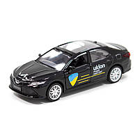 Машинка металева Toyota Camry Uklon, Тойота Кемрі Уклон, чорний, таксі, відкриваються двері, 5*11*3см (250292), фото 7