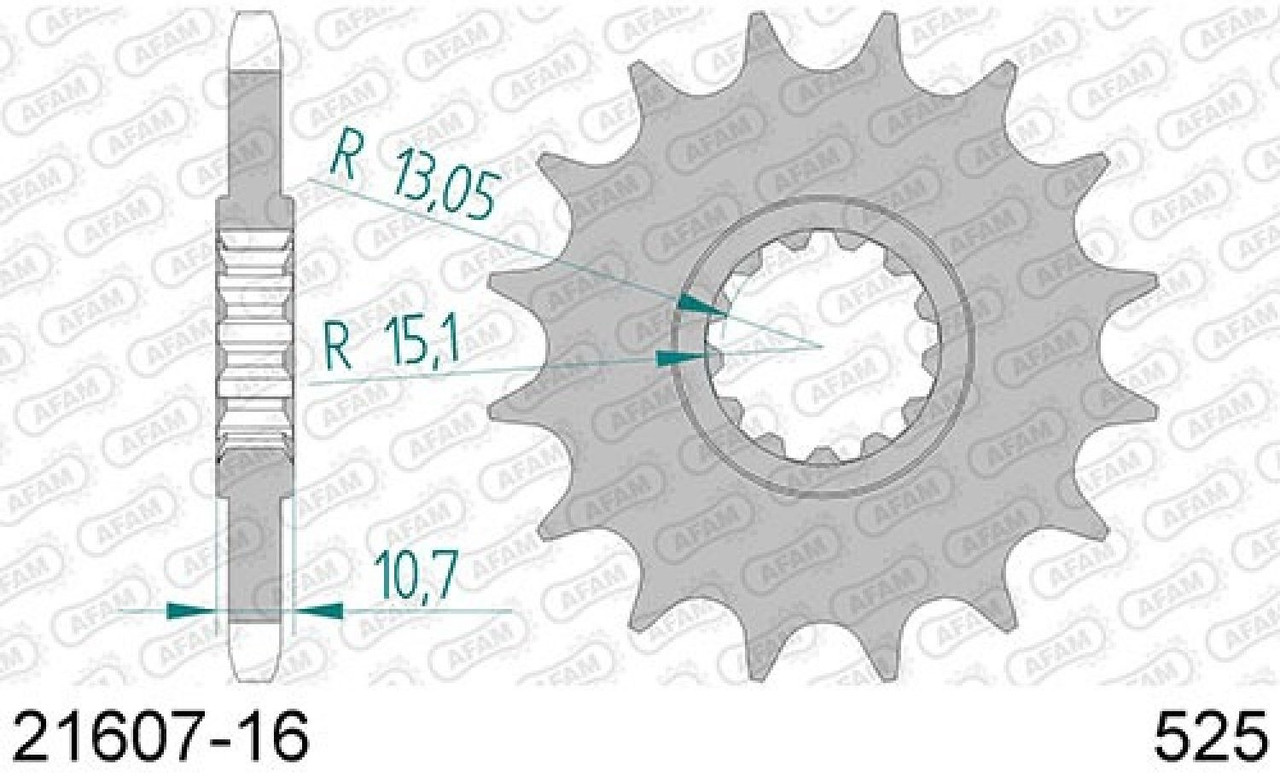Зірка передня AFAM 21607-16, крок 525 для Yamaha