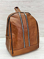 Женский рюкзак бронзовый натуральная кожа 201014