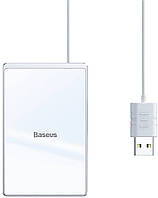 Бездротовий зарядний пристрій Baseus Wireless Charger Card Ultra Thin 15W Silver WX01B-S2