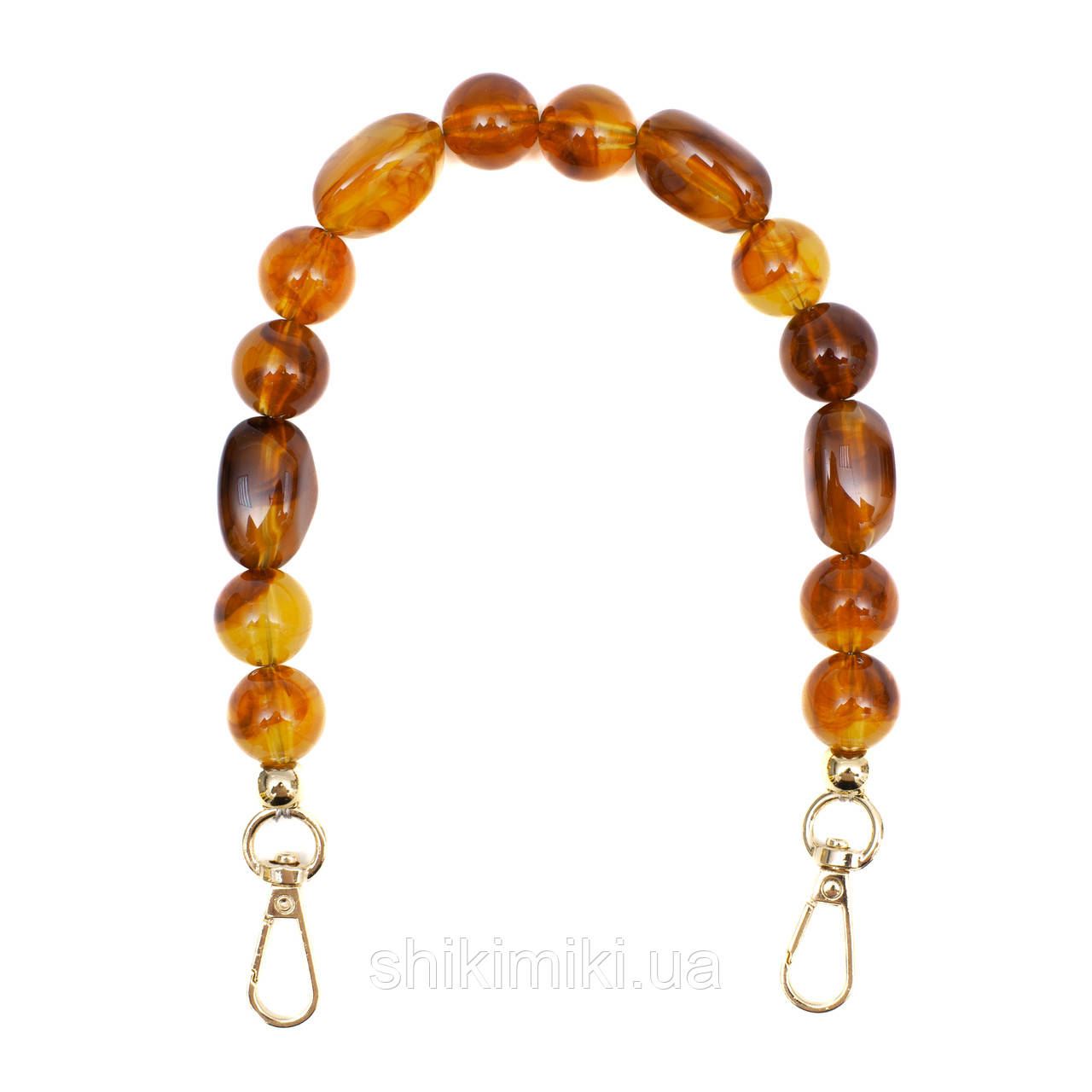 Ручки для сумок під натуральний камінь бурштин, фото 1