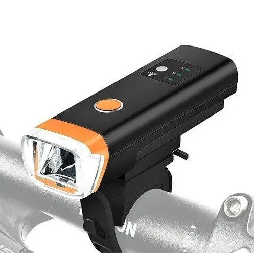Велосипедний передній ліхтар HJ-047-XPG + датчик світла + microUSB + 5 режимів, фото 1