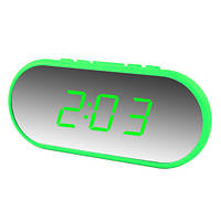 Часы настольные электронные с зеркальным дисплеем VST-712Y-4  Зеленые