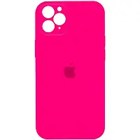 Чехол Silicone Case Square Full Camera Protective (AA) для Apple iPhone 11 Pro Max (6.5"), Розовый / Barbie