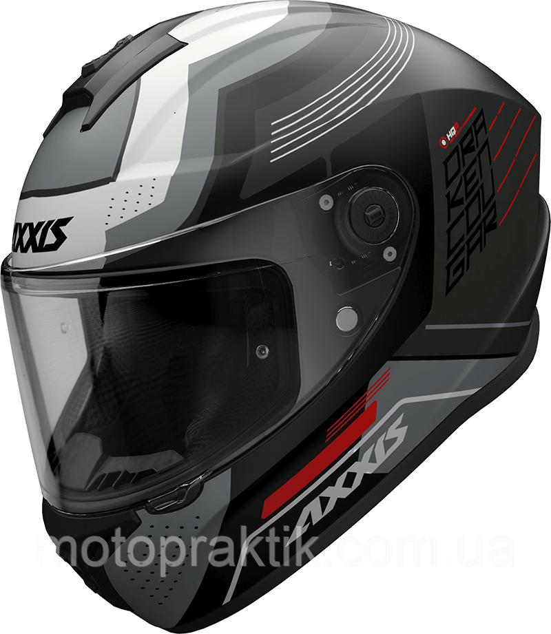 AXXIS DRAKEN S Cougar C2 Matt Gray, XS Мотошолом інтеграл