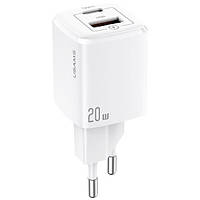 Адаптер сетевой USAMS T37 Super Si Fast Charger US-CC128 |1USB/1Type-C, 20W, PD3.0/QC|