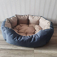 Диван лежак для собак і кішок зі знімною подушкою антикіготь, Спальні місця для хатніх тварин сербеж М