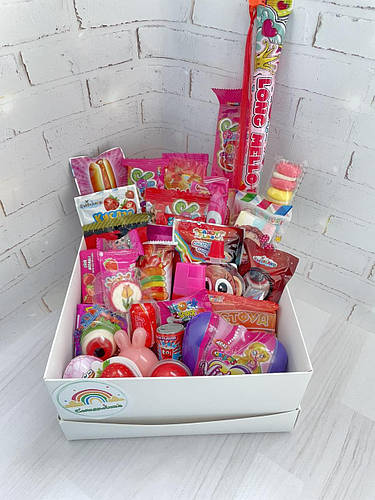 Коробка угощений для девочки, Детский сладкий подарок, Бокс со ...