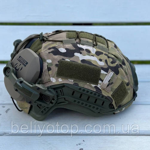 Шлем тактический военный с гарнитурой Fast каска с наушниками Walkers ...