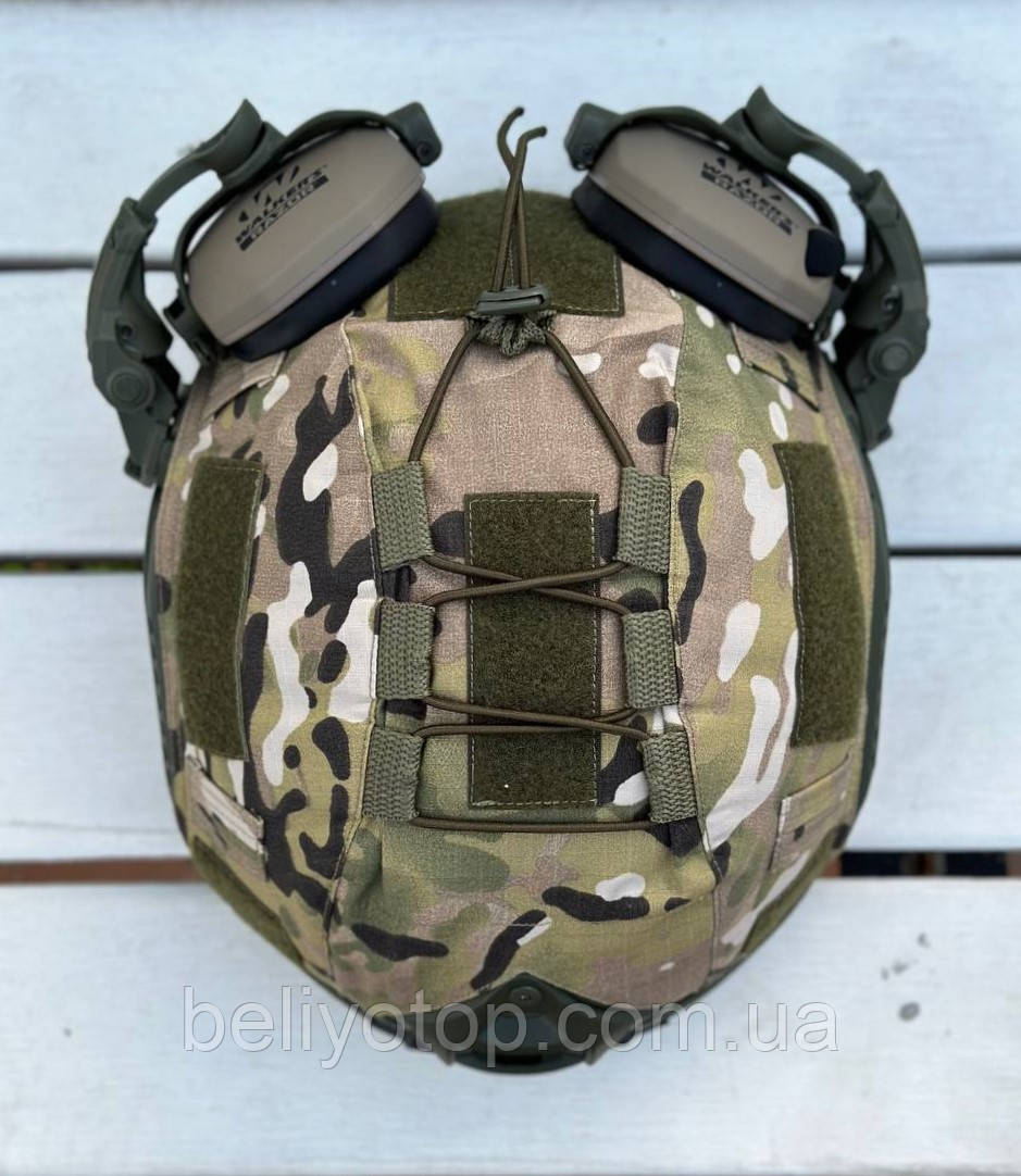 Шлем тактический военный с гарнитурой Fast каска с наушниками Walkers ...