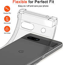 Чохол WXD силіконовий протиударний для Google Pixel 6 Pro / прозорий, фото 3