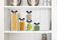 Пищевые контейнера для продуктов комплект из 5 шт,Универсальный набор емкостей на кухню 5шт для круп герметичн