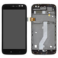 Дисплей Motorola Moto G4 Play XT1600 XT1601 XT1602 с сенсором и рамкой, черный