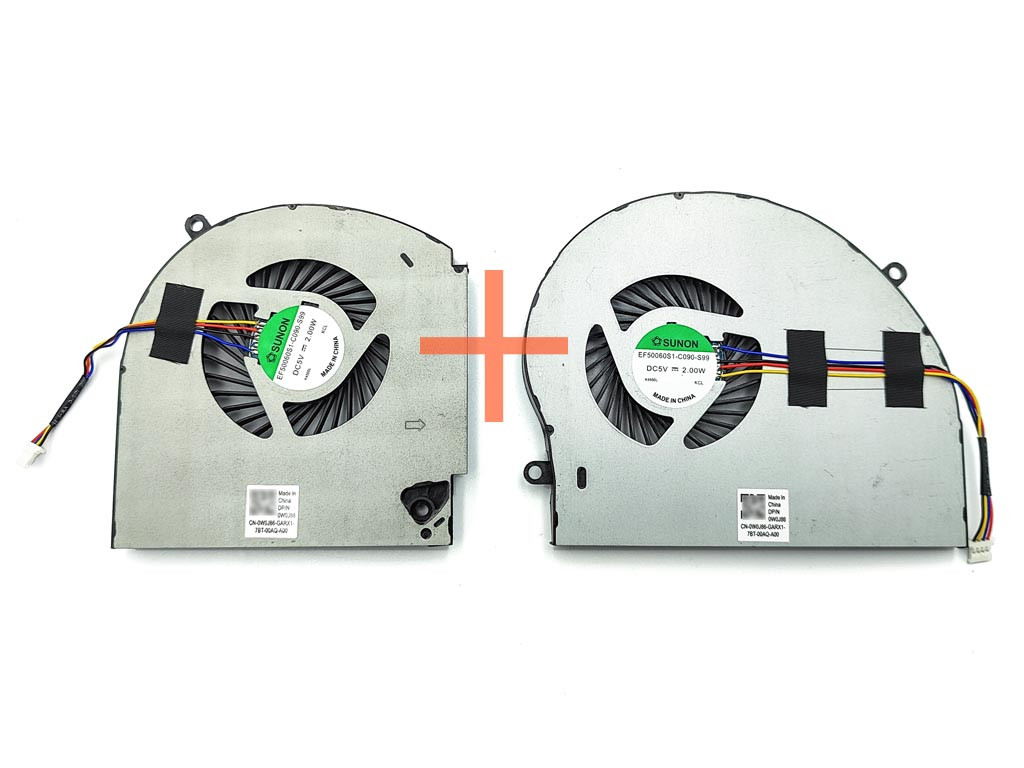 Вентилятор (кулер) для DELL Alienware 17 R4, 17 R5 P31E (MG75090V1-C060-S9A, MG75090V1-C070-S9A) (CPU + GPU) Пара. Original, фото 1