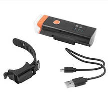Велосипедний передній ліхтар HJ-047-XPG + датчик світла + microUSB + 5 режимів, фото 4